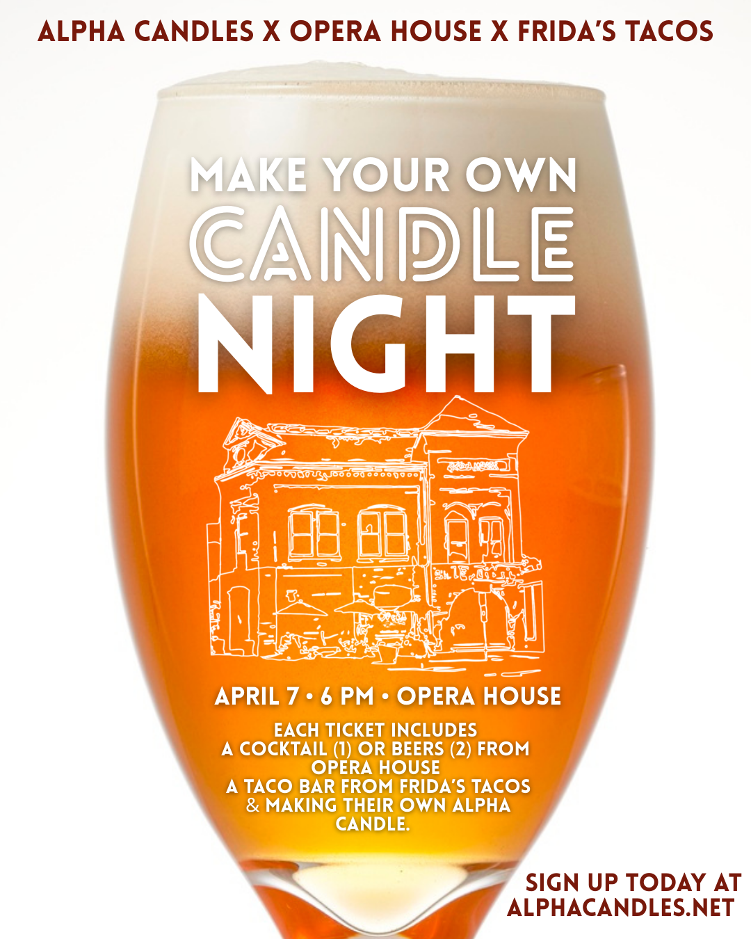 Opera House x Fridas Tacos x Alpha Candles!