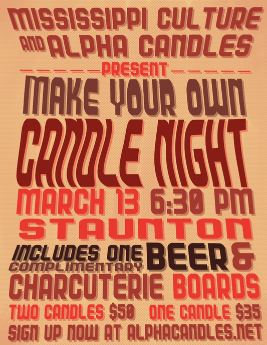 Make Your Own Candle Experience! Alpha Candles